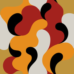 Modern vector pattern with multicolor abstract shapes. Colorful abstract background.