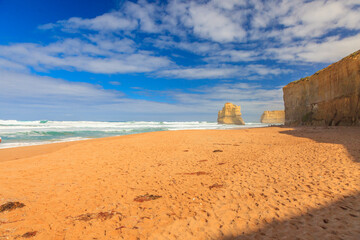 Photo taken from the beach below the Gibson Steps on the Great Ocean Road