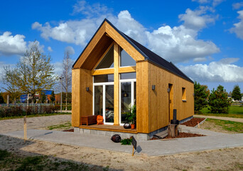 A so called Tiny House, small ecological wooden house