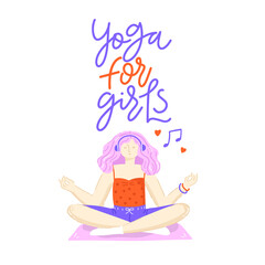 Girl in yoga pose