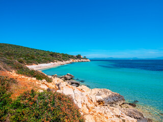Naklejka na ściany i meble Portixeddu beach - Sardinia