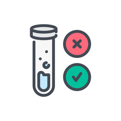 Laboratory Test Result color line icon. Virus Analysis vector outline colorful sign.