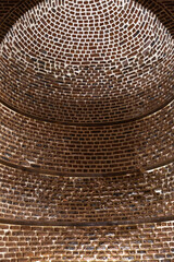 Fototapeta premium Elegant bricks designs inside Abu Serga Church in Coptic Cairo, Egypt 