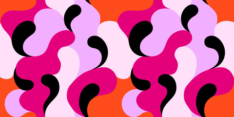 Modern vector pattern with multicolor abstract shapes. Colorful abstract background.