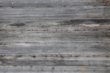 Fototapeta na wymiar gray wall of an old wooden house, background, texture