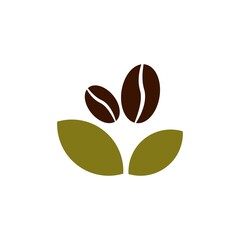 Fototapeta na wymiar coffee beans plant vector design template illustration