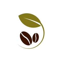 coffee beans plant vector design template illustration