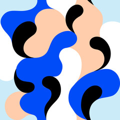 Modern vector pattern with multicolor abstract shapes. Colorful abstract background.