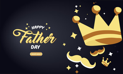 Flat father's day sale background