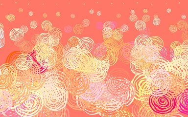 Light Orange vector abstract pattern with roses.