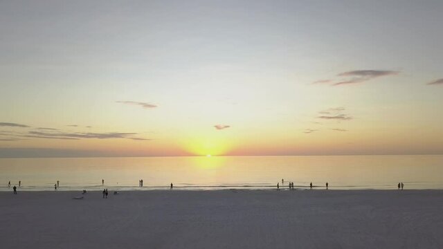 458 Aerial of a sunset in Marco Island Florida