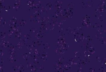 Light Purple vector background with math elements.