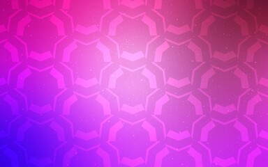 Light Purple, Pink vector background with curved lines. Shining colorful illustration in simple style. Brand new design for your ads, poster, banner.