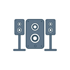 stereo speaker icon. vector sound system speakers. music icon. design vector illustration