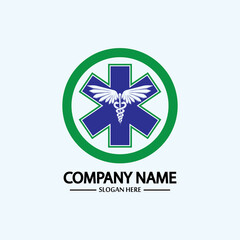 Caduceus, Caduceus logo icon for Medical healthcare conceptual vector illustrations