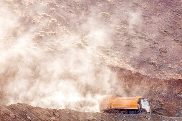 The truck and dust. A truck or lorry is a motor vehicle designed to transport cargo. Trucks vary greatly in size, power, and configuration. © Funtay
