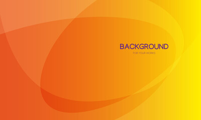 Orange abstract background with curve lines. Vector illustration.