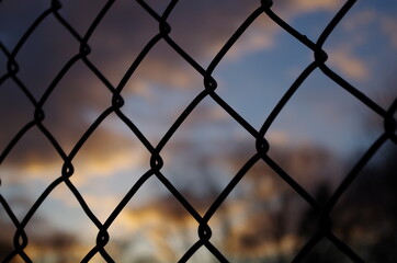 Fototapeta premium sky fence