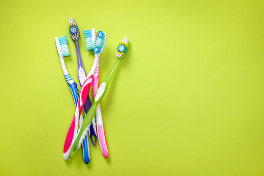 Various Colorful Plastic Toothbrushes