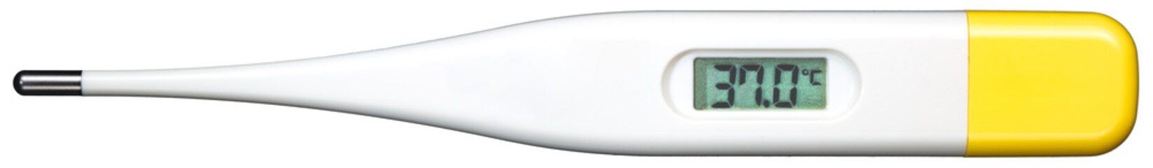黄色い体温計の物撮り。