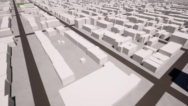 Abstract 3d city plan for game design. Architecture Perspective building. 4k