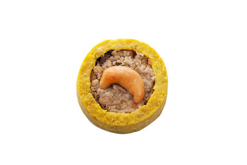 Nutrition concept -Healthy small quiche over white background. Healthy food, Diet, Detox, Clean Eating or Vegetarian concept.