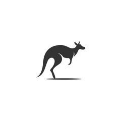 kangaroo from australia logo design