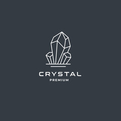 Crystal Gem or Diamond Jewelry logo template. Premium design inspiration
