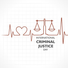 vector illustration for International Criminal Justice Day observed on 17th July