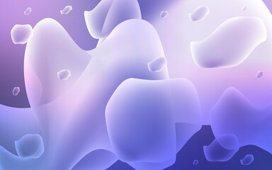 Naklejka premium Light Pink, Blue vector pattern with liquid shapes. Shining illustration, which consist of blurred lines, circles. The elegant pattern for brand book.