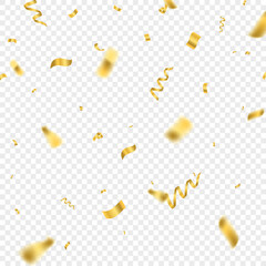 Realistic 3d Detailed Confetti Decoration Background. Vector