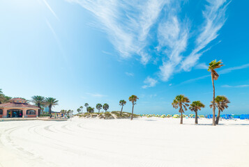 White sand in Clearwater beach