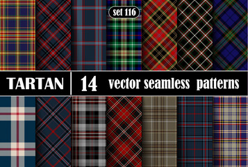 Set Tartan Seamless Pattern - 359466304