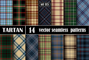 Set Tartan Seamless Pattern