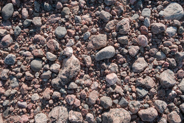Granite stones texture. View from above.