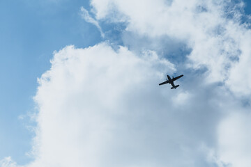 Fototapeta na wymiar Airplane in the sky.