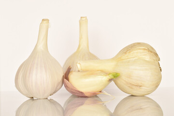 garlic isolated on white background