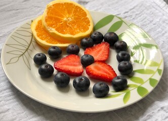 fruit tart with berries arrangement