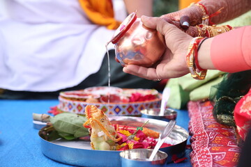 Indian traditional wear Hindu culture wedding celebration