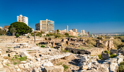 Al Mina archaeological site in Tyre, Lebanon