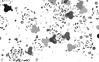 Light Gray vector template with chaotic shapes.
