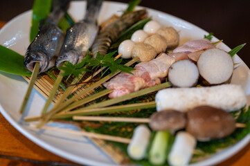 grilled meal set for barbecue