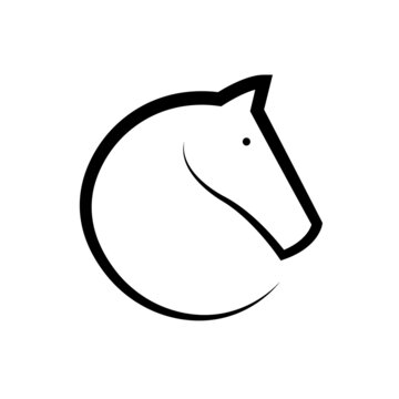 Horse head logo , vector, icon.