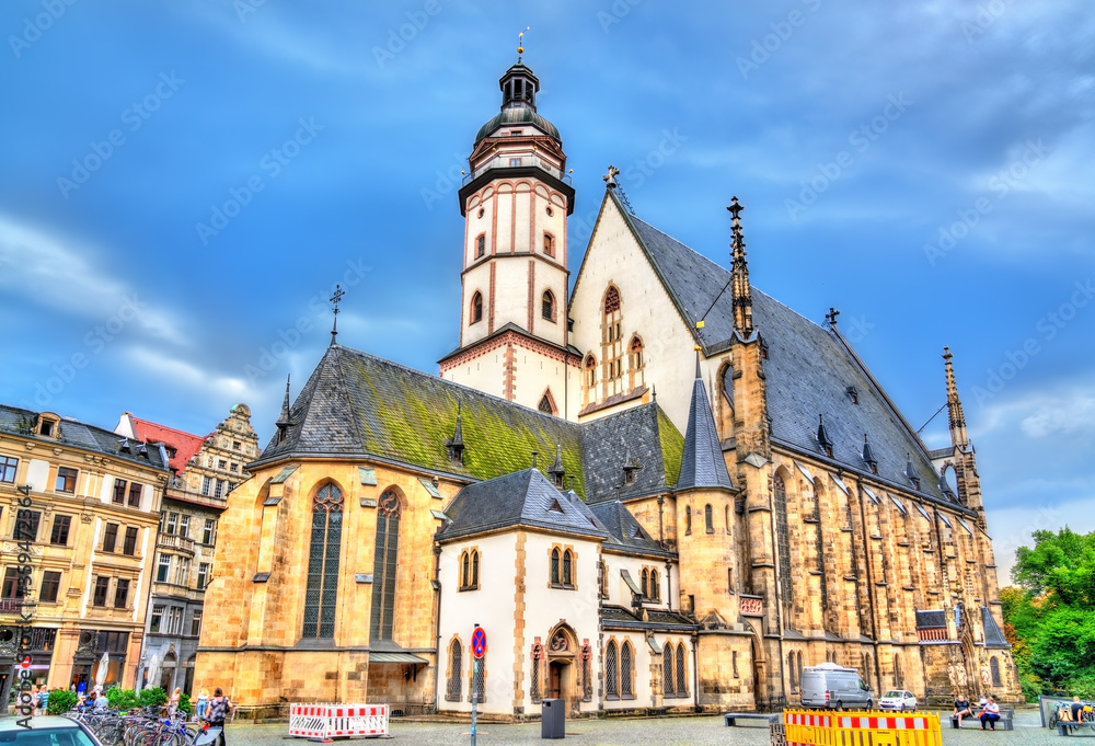 Wall mural St. Thomas Church in Leipzig, Germany