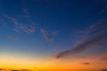 sunset sky with clouds