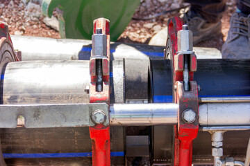 Welding process of polyethylene pipes. Hdpe pipe is generally used underground and with a high rate...