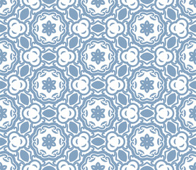 Abstract thin line curly seamless pattern. Linear ornamental geometric background. Wrapping paper. Vector illustration.              