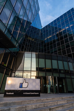 Logo Of Facebook Headquarters In Dublin, Ireland