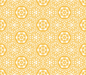 Abstract thin line curly seamless pattern. Linear ornamental geometric background. Wrapping paper. Vector illustration.              