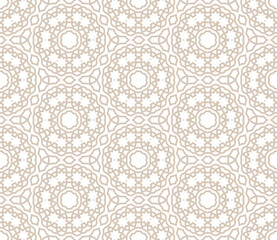 Abstract thin line seamless pattern. Linear ornamental geometric background. Wrapping paper. Vector illustration.            